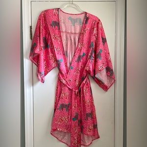 Brand new Judith March robe, knee length size Medium, ya filthy animal print